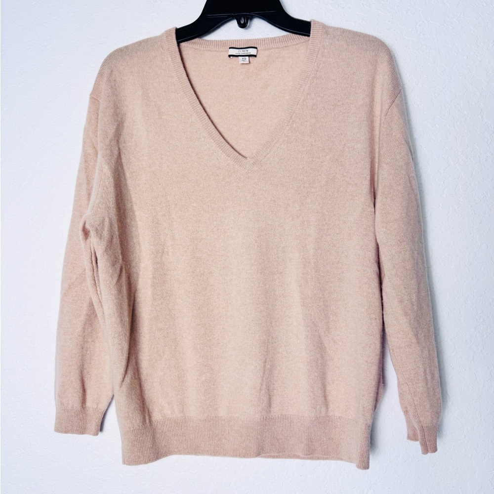 J Crew Tan Beige Cashmere Sweater Size XS Soft Long Sleeve Stretch